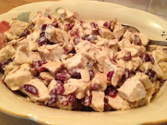 close-up Herb Chicken Cranberry and Almond Salad