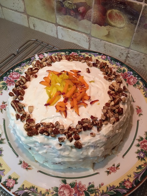 Gluten Free Carrot Cake with a Cream Cheese Frosting