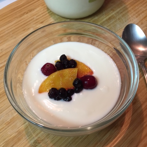 Homemade Yogurt - garnished with fruit