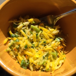 Bowl of Golden Beets Fennel and Green Apple Slaw