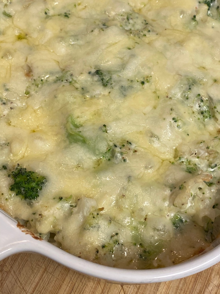 Broccoli & Cauliflower Cheddar Cheese Casserole